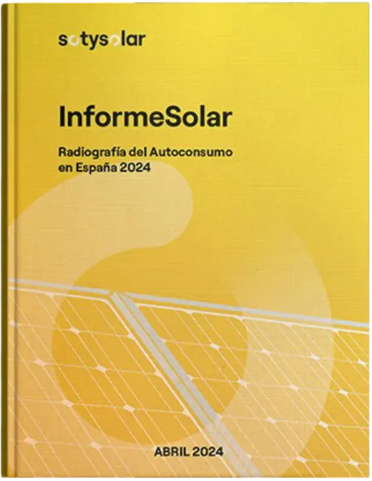 Imagen de un libro con la cubierta amarilla con el título InformeSolar