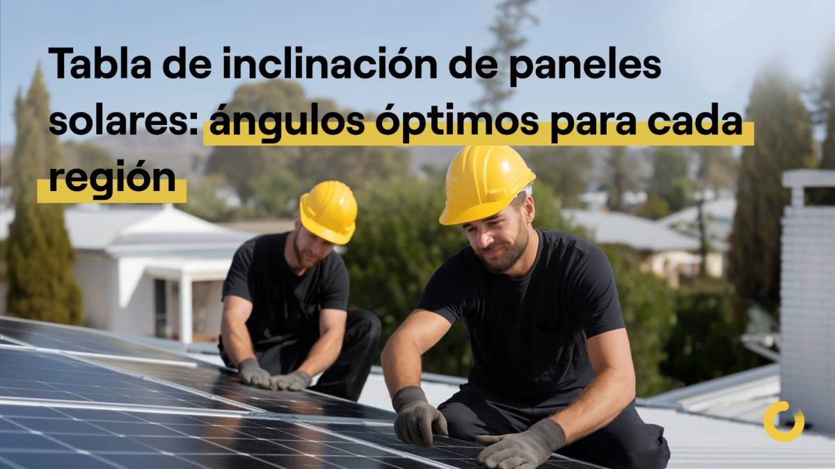 Tabla de inclinación de paneles solares